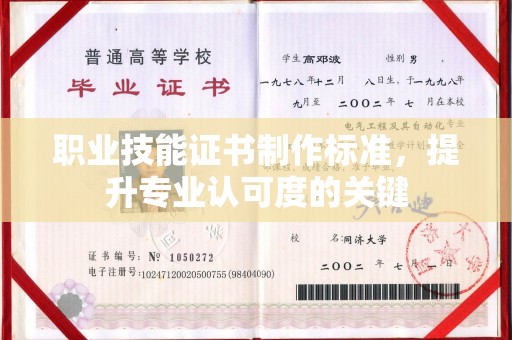 瑞昌职业技能证书制作标准，提升专业认可度的关键