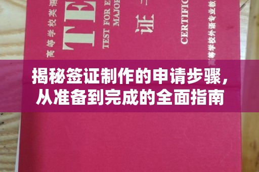 瑞昌揭秘签证制作的申请步骤，从准备到完成的全面指南