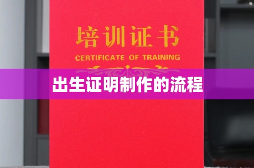 瑞昌出生证明制作的流程