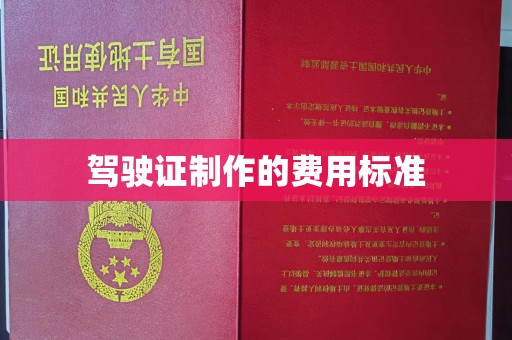瑞昌驾驶证制作的费用标准