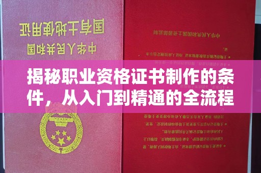 瑞昌揭秘职业资格证书制作的条件，从入门到精通的全流程解析