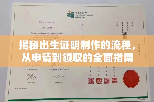 瑞昌揭秘出生证明制作的流程，从申请到领取的全面指南